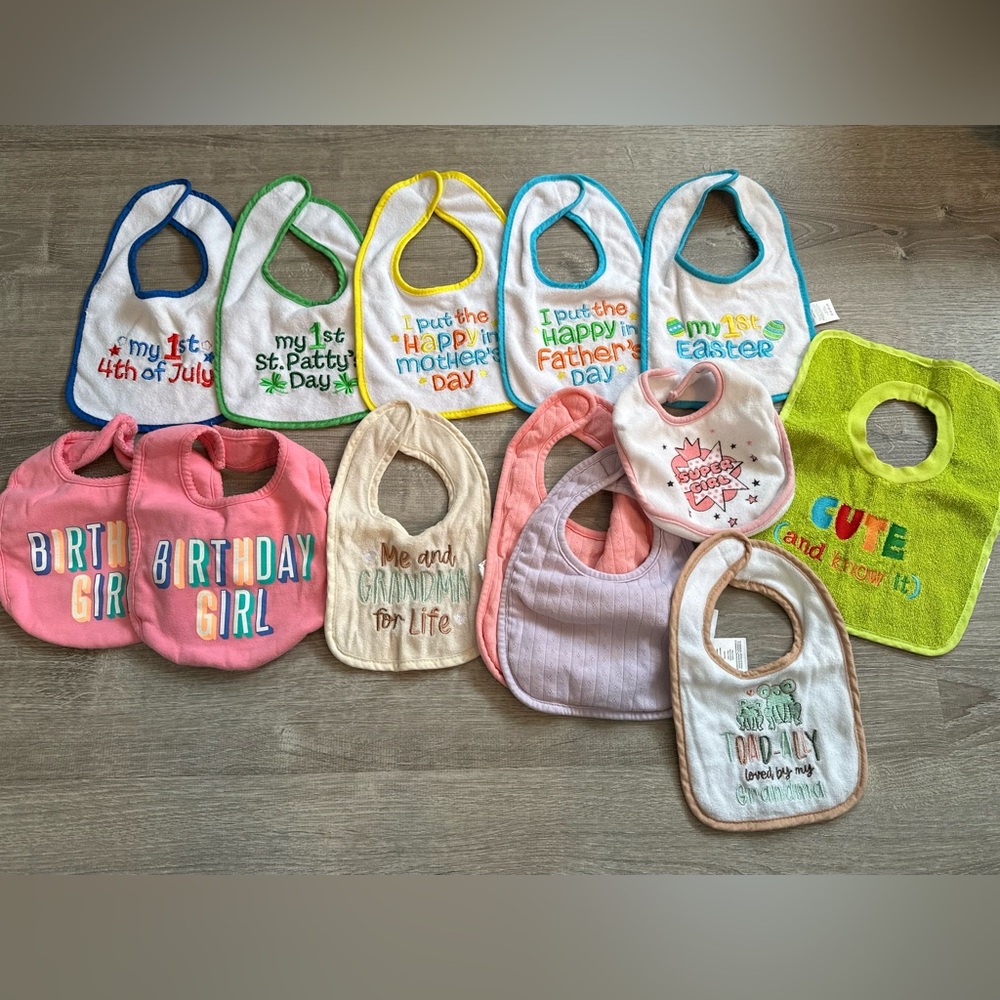 Baby Bibs 13 for $8